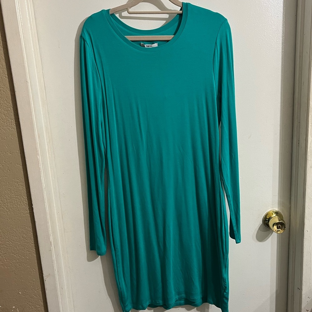 Teal long sleeve dress